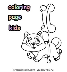 flying dog coloring book for kids
