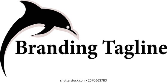 Flying dolphin logo for animal