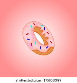 flying donuts flat design ilustration vector