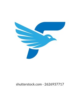 Flying dove holding a peace branch in a simple vector design