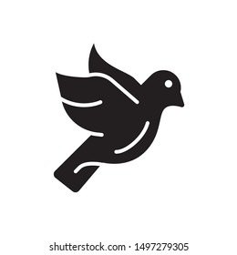 Flying dove icon. flat simple pictogram. Dove Of peace vector illustration