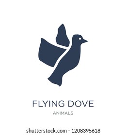 Flying Dove icon. Trendy flat vector Flying Dove icon on white background from animals collection, vector illustration can be use for web and mobile, eps10