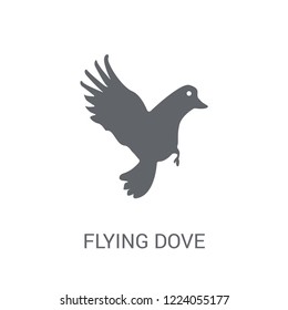 Flying Dove icon. Trendy Flying Dove logo concept on white background from animals collection. Suitable for use on web apps, mobile apps and print media.