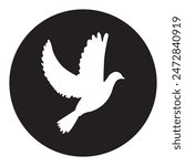 flying dove icon vector illustration symbol design