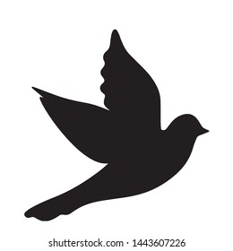 Flying dove icon vector in modern flat style for web