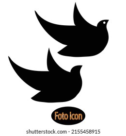 flying dove icon with white background 