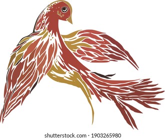 Flying dove isolated on white background