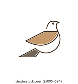 voando linha de pomba cor beleza logotipo design vetor