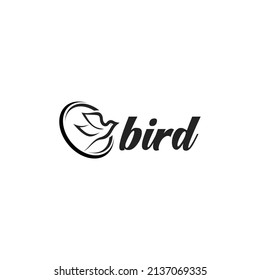 flying dove logo design vector.