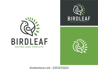 Flying Dove Pigeon Bird with Leaves or Wheat Wreath for Vintage Nature Wildlife Logo Design