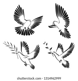 flying dove vector illustration
