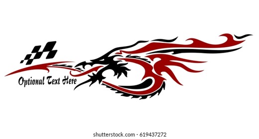 Flying dragon car decal