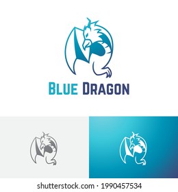 Flying Dragon Eagle Hawk Falcon Game Esport Team Logo
