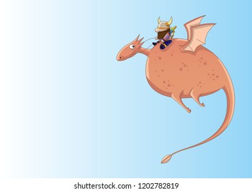 A flying dragon and his friend.
