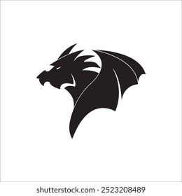 FLYING DRAGON ICON VECTOR ILLUSTRATION SYMBOL DESIGN