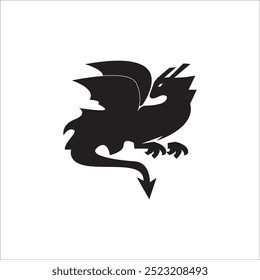 FLYING DRAGON ÍCONE VETOR ILUSTRAÇÃO SÍMBOLO DESIGN