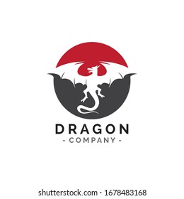 flying Dragon logo template vector illustration