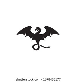 Flying Dragon Logo Template Vector Illustration Stock Vector (Royalty ...