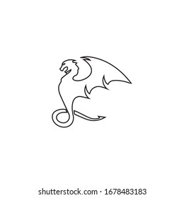 flying Dragon logo template vector illustration