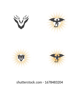flying Dragon logo template vector illustration