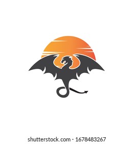 flying Dragon logo template vector illustration