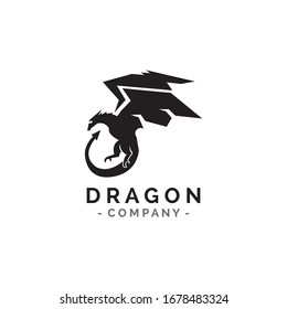 flying Dragon logo template vector illustration