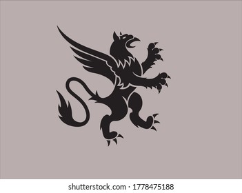 flying dragon in vector mode design