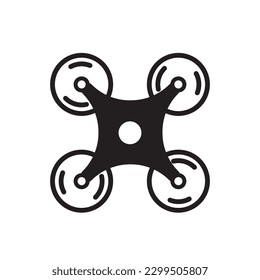 Flying drone flat sign design. Drone vector icon. Drone symbol pictogram. UX UI icon 