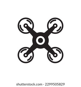 Flying drone flat sign design. Drone vector icon. Drone symbol pictogram. UX UI icon 