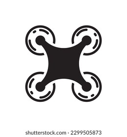 Flying drone flat sign design. Drone vector icon. Drone symbol pictogram. UX UI icon 