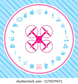 flying drone icon
