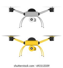 Flying drone, icon flying dron. Flat design, vector illustration, vector.