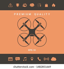 flying drone icon. Graphic elements for your design