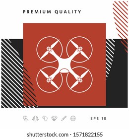  flying drone icon. Graphic elements for your design