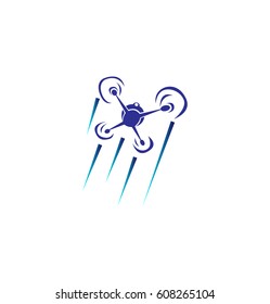 Flying Drone Logo Vector