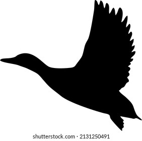 Flying Duck black suitable for logos, icons, print, and others