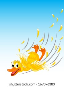 Flying Duck Cartoon