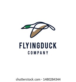 Flying Duck Logo Design Template Inspiration - Vector