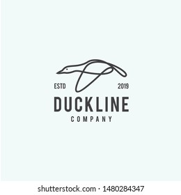 Flying Duck Logo Design Template Inspiration - Vector
