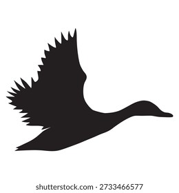 Diseño de Vector de icono de logotipo de pato volador