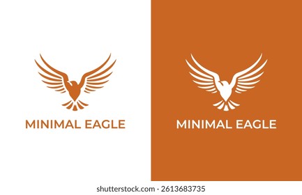 Flying eagle animal logo design template for brand