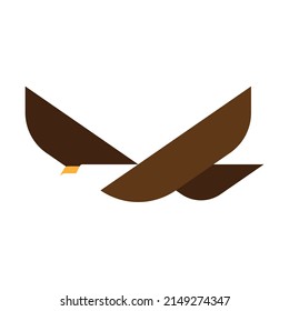 flying eagle with big wings logo vector