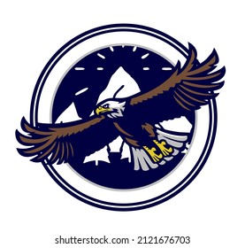 Flying eagle. Eagle. Bird. Logos. Vector