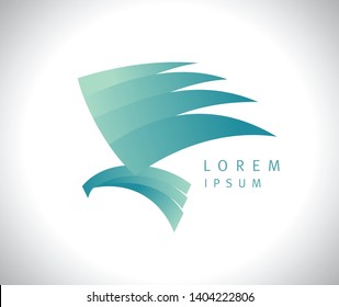 Flying eagle bird logotype concept
