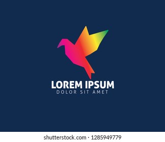 Flying Eagle Bird Wings abstract silhouette Logo design vector template. Golden Falcon Hawk luxury Logotype icon.