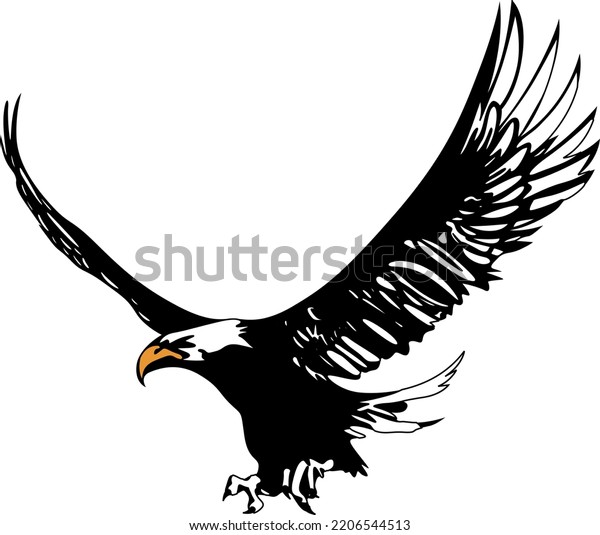 Flying Eagle Clipart Vector Illustration Stock Vector (Royalty Free ...