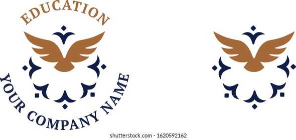 Flying eagle education logo template