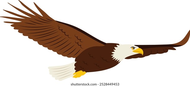 flying eagle in flat style