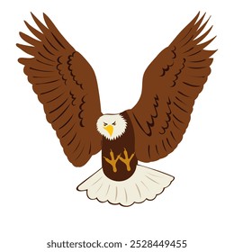 flying eagle in flat style, vector