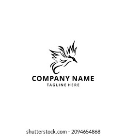 Flying eagle graphic art Logo illustration